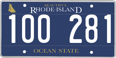 RI license plate 100281