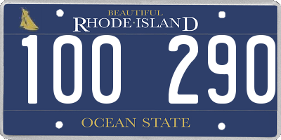 RI license plate 100290