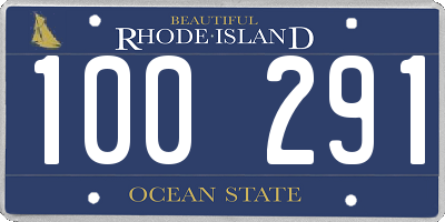 RI license plate 100291