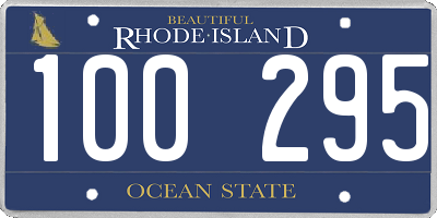 RI license plate 100295