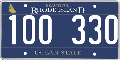 RI license plate 100330