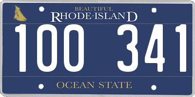 RI license plate 100341