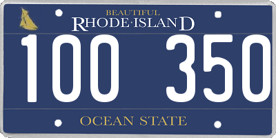 RI license plate 100350