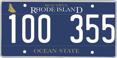 RI license plate 100355
