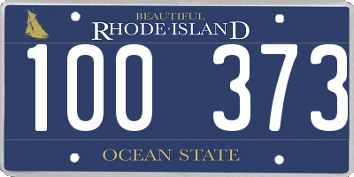 RI license plate 100373