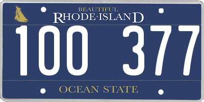 RI license plate 100377
