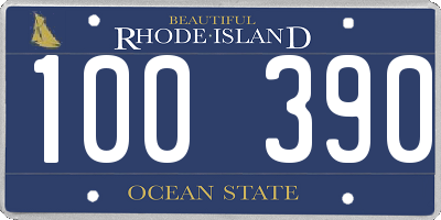 RI license plate 100390