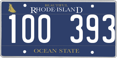 RI license plate 100393