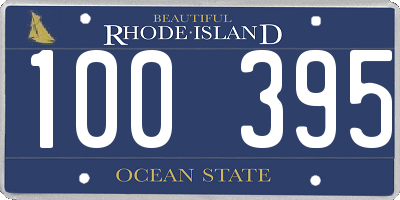 RI license plate 100395
