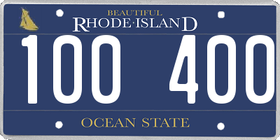 RI license plate 100400