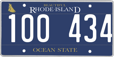 RI license plate 100434