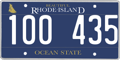 RI license plate 100435