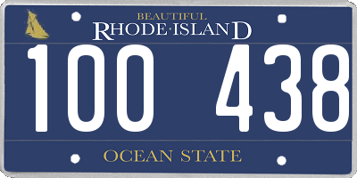 RI license plate 100438