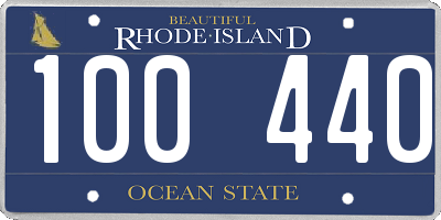 RI license plate 100440