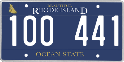 RI license plate 100441