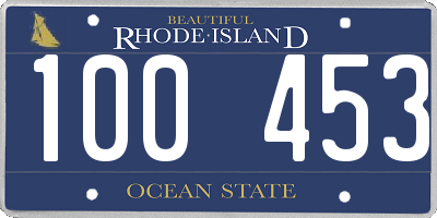 RI license plate 100453