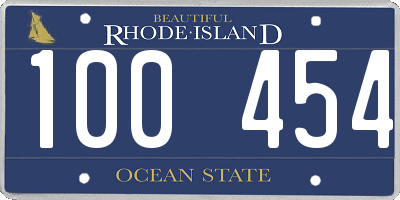 RI license plate 100454