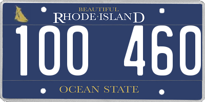 RI license plate 100460