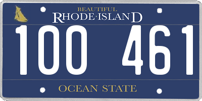 RI license plate 100461