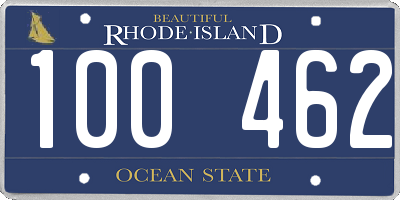 RI license plate 100462