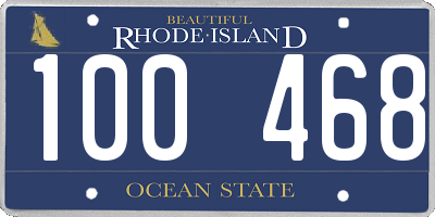 RI license plate 100468