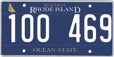 RI license plate 100469