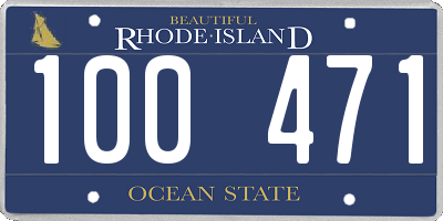 RI license plate 100471