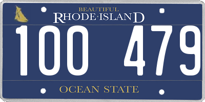 RI license plate 100479
