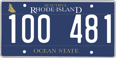 RI license plate 100481