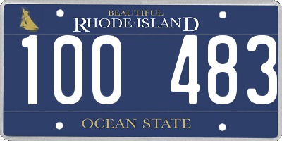 RI license plate 100483