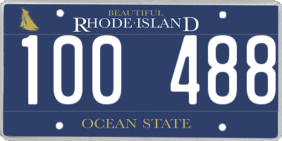 RI license plate 100488