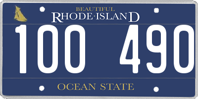 RI license plate 100490