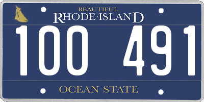 RI license plate 100491