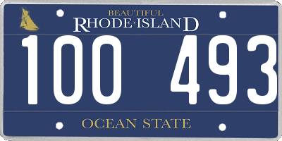 RI license plate 100493