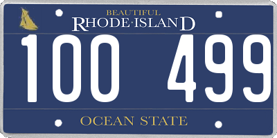 RI license plate 100499