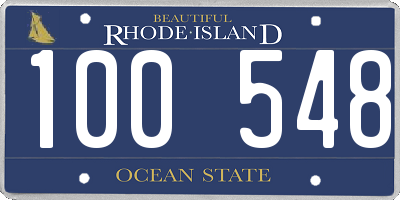 RI license plate 100548