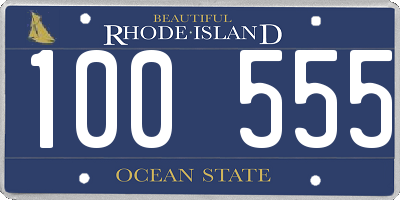 RI license plate 100555