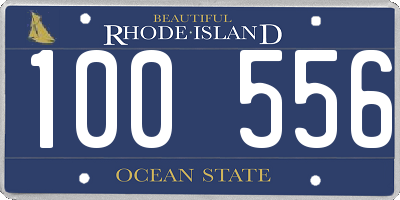 RI license plate 100556