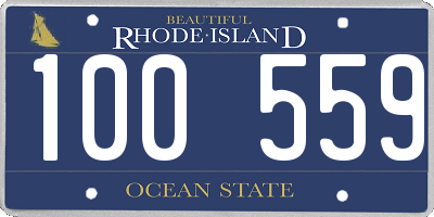 RI license plate 100559