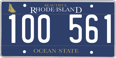 RI license plate 100561