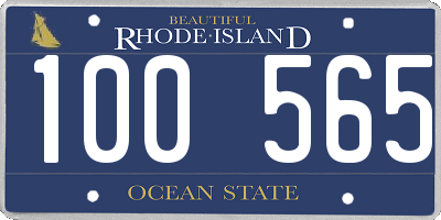 RI license plate 100565