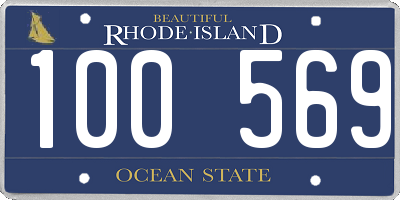 RI license plate 100569