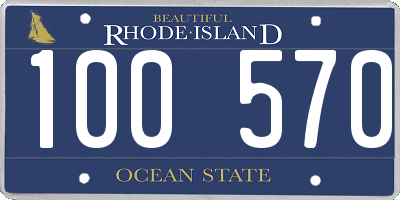 RI license plate 100570
