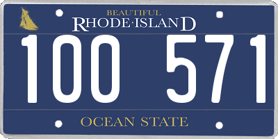 RI license plate 100571