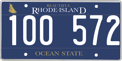 RI license plate 100572