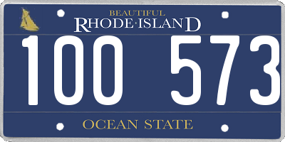 RI license plate 100573