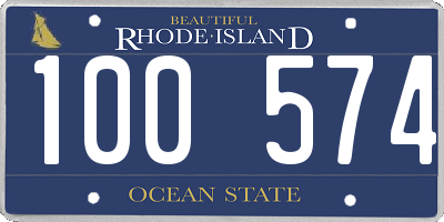 RI license plate 100574