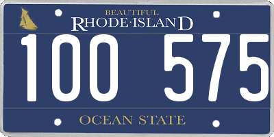 RI license plate 100575