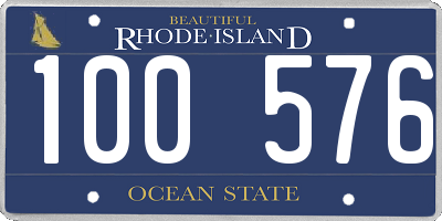 RI license plate 100576