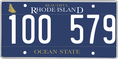 RI license plate 100579